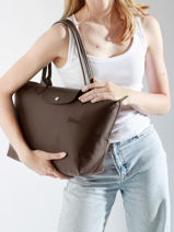 Longchamp Le pliage green Schoudertas Bruin-vue-porte